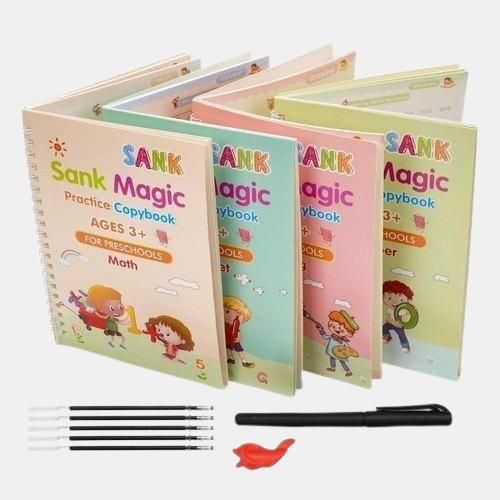 Sank Magic Practice Copybook (4 BOOKS,1 PEN,1 GRIP,10 REFILL)